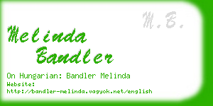 melinda bandler business card